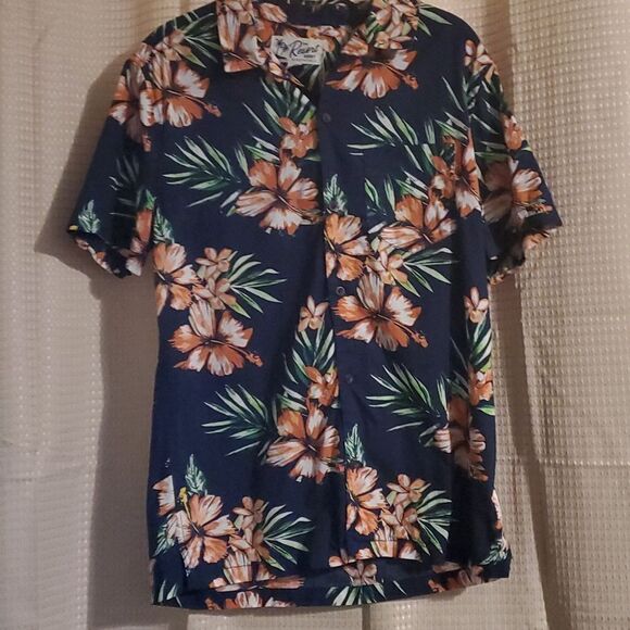 Aeropostale The Resort Shirt Men's Small use blue pink HAWAIIAN - Picture 1 of 7